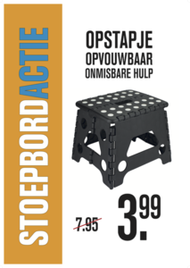 Stoepbordactie opstapje